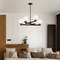 Designers Fountain Crown Heights 6 Light Modern Matte Black with Etched Opal Glass Shades Chandelier For Dining Rooms D252C-6CH-MB - alternate 2
